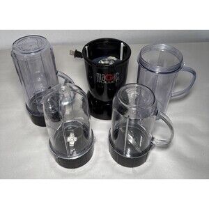 Magic Bullet 8 Piece Set Model MB-1001 Base, 3 Cups / Mugs, 3 Blades TESTED